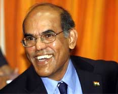 Reserve Bank of India (RBI) governor, D Subbarao,